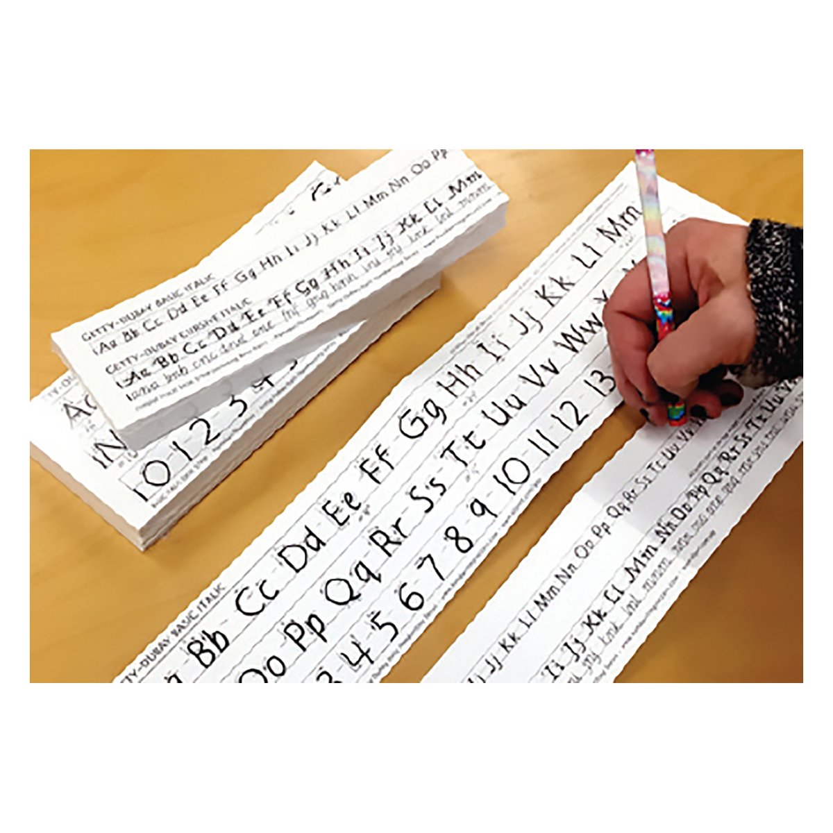 Cursive Italic Desk Strip Set of 30 โ Handwriting Success