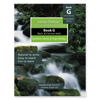 Getty-Dubay Italic Handwriting Series Book G International Edition
