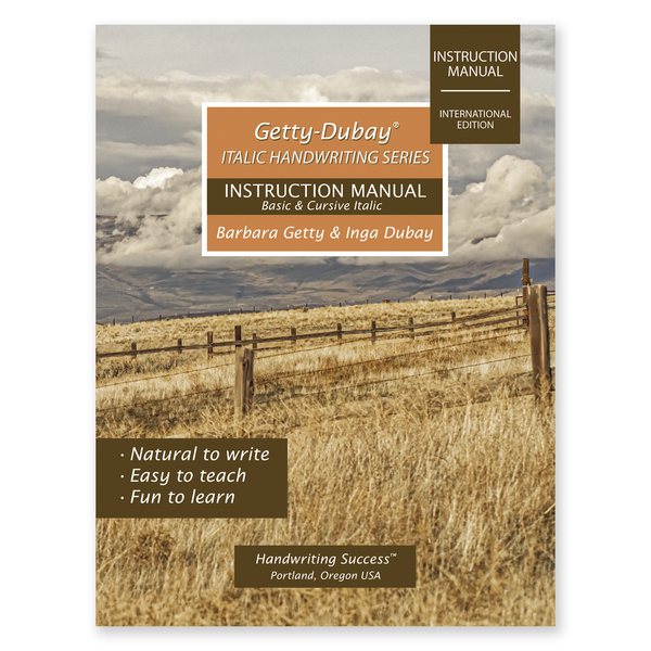 Getty-Dubay Italic Handwriting Series Instruction Manual International Edition