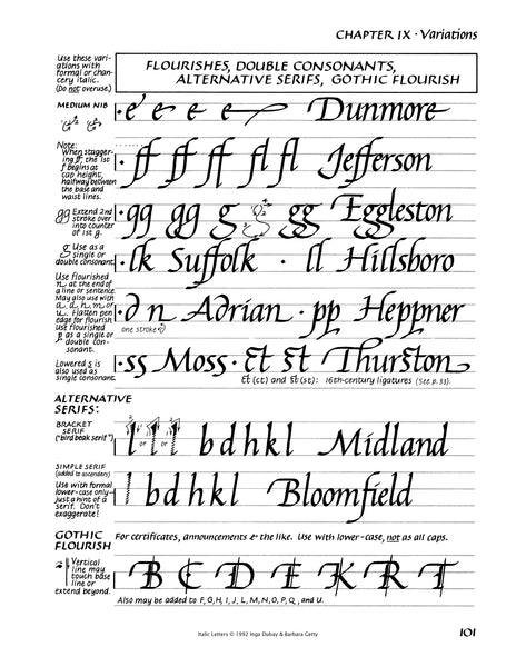 Italic Letters: Calligraphy and Handwriting: Dubay, Inga, Getty, Barbara:  9780876780916: : Books
